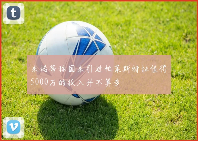 米诺蒂称国米引进帕莱斯特拉值得5000万的投入并不算多